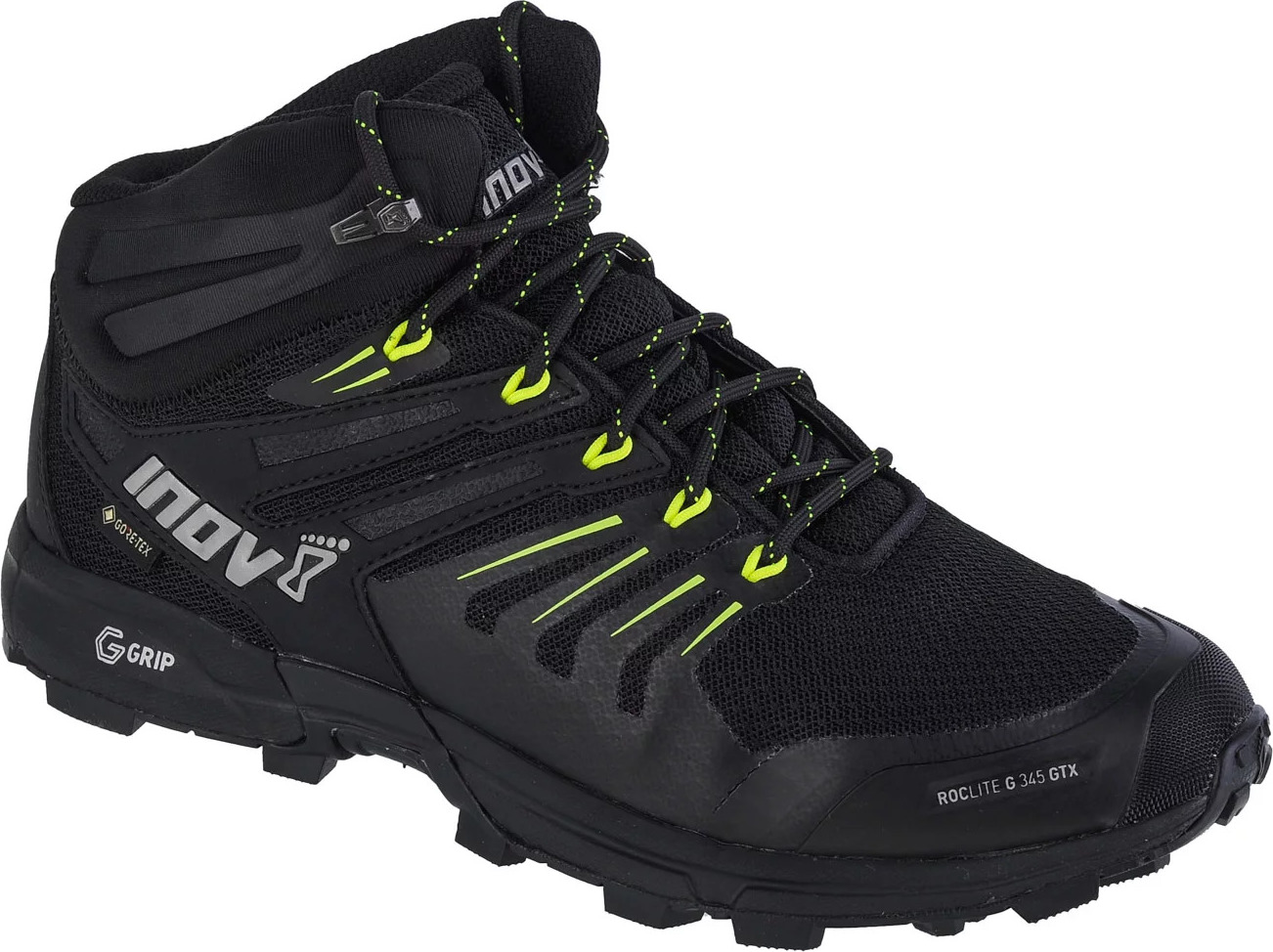 Černé turistické kotníkové boty Inov-8 Roclite 345 GTX V2 (Velikost 41,5)