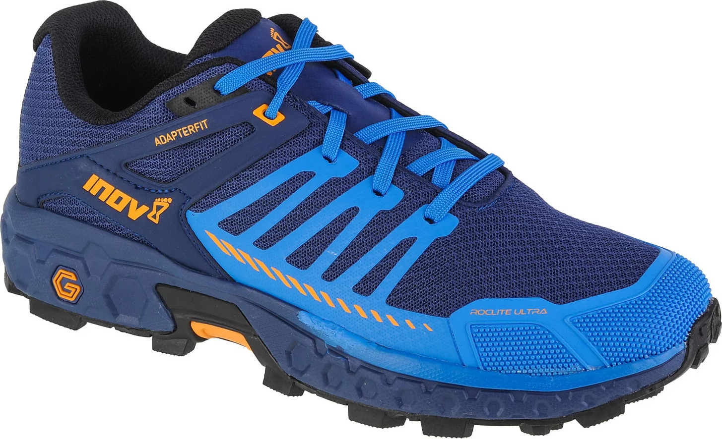 Tmavě modré pánské trailové boty Inov-8 Roclite Ultra G 320 (Velikost 41,5)