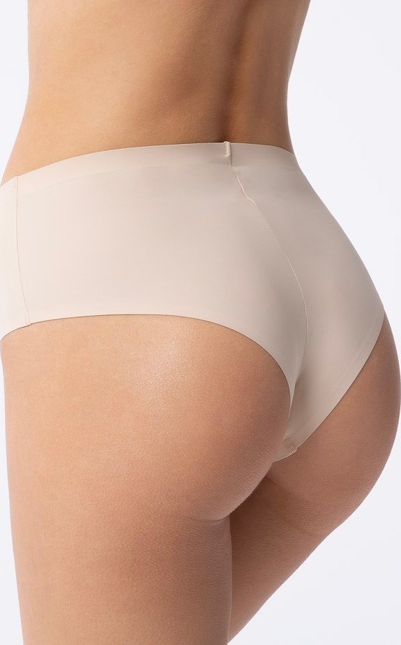 Dámské bezešvé brazilky s vyšším pasem Julimex Brasil Maxi (Velikost S, Barva béžová)