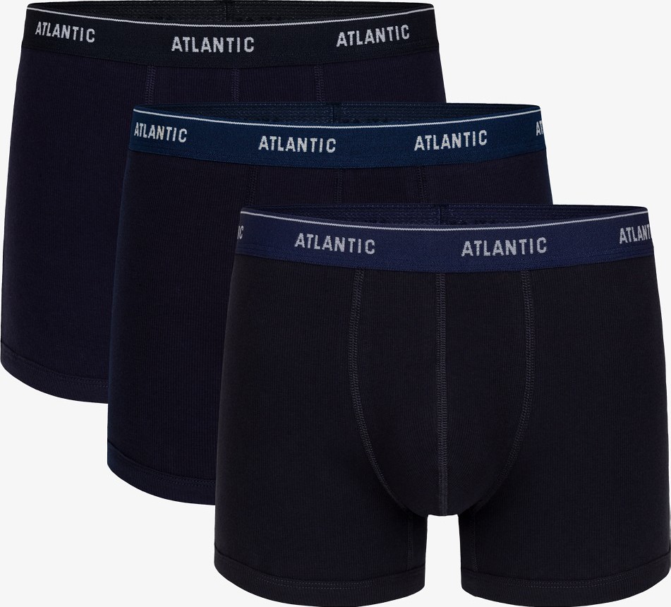 Sada 3 boxerek Atlantic Top (Velikost 2XL, Barva šedá/černá/hnědá)