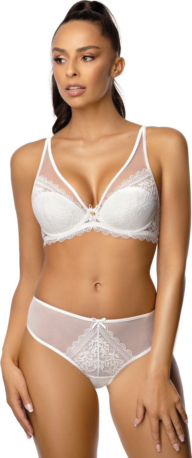 Bílá krajková push-up podprsenka Mat Estelle (Velikost 85B)
