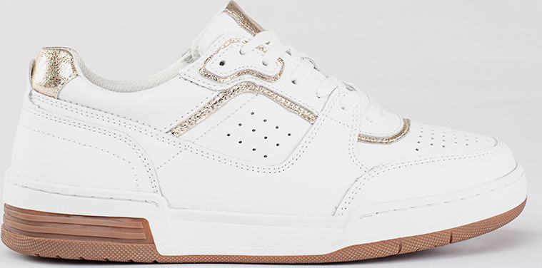Bílo-zlaté sneakersy na platformě (Velikost 36)