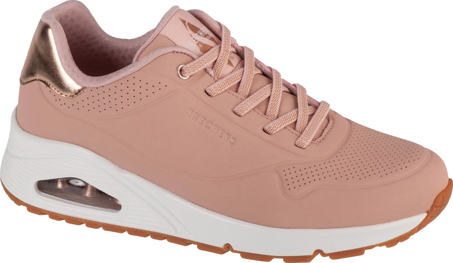 Meruňkové dámské tenisky Skechers Uno-Shimmer Away (Velikost 36)