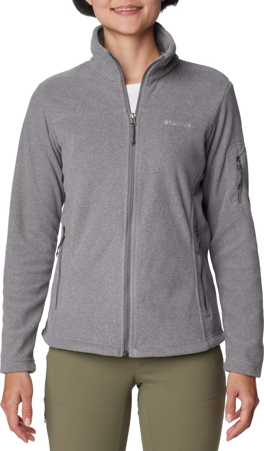 Šedá fleecová mikina Columbia Fast Trek II Jacket (Velikost L)