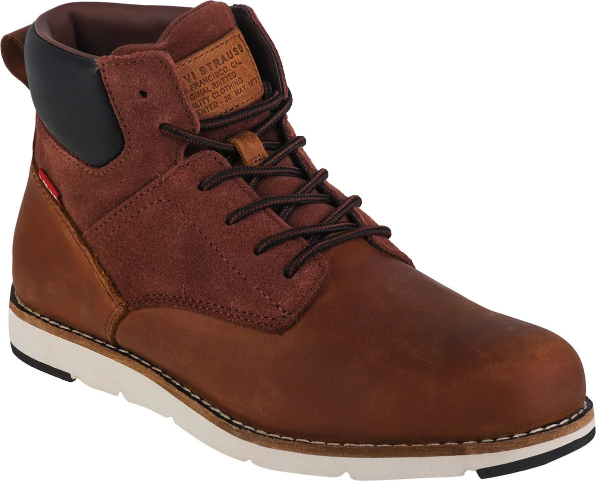 Tmavě hnědé kožené boty Levi's Jax Plus (Velikost 41)