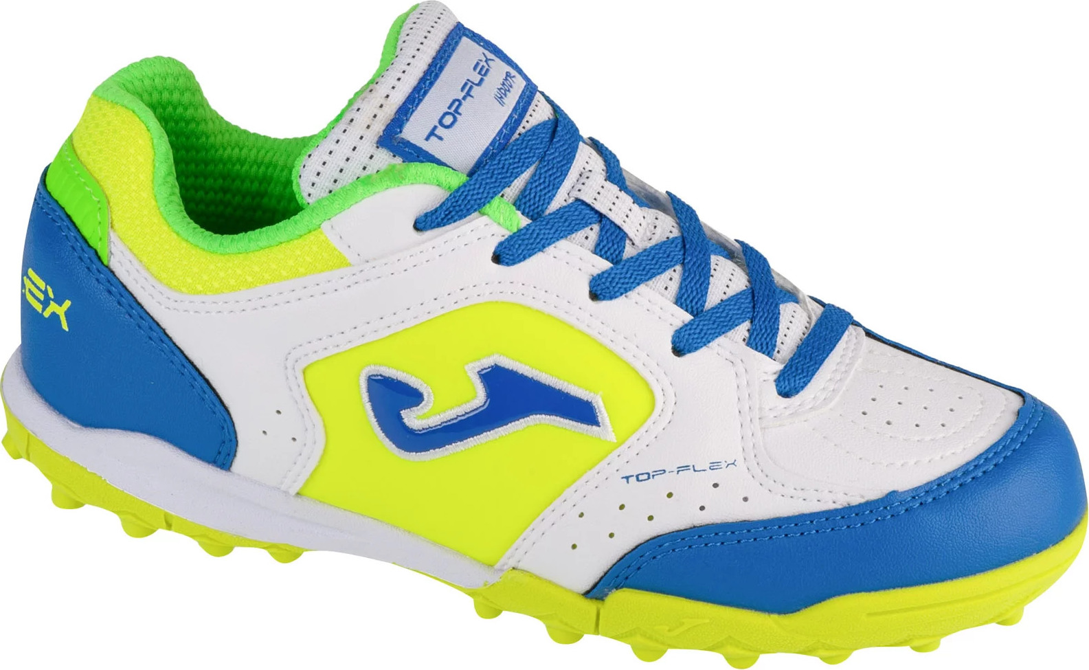 Bílo-modré dětské kopačky Joma Top Flex Jr 2402 TF (Velikost 31)
