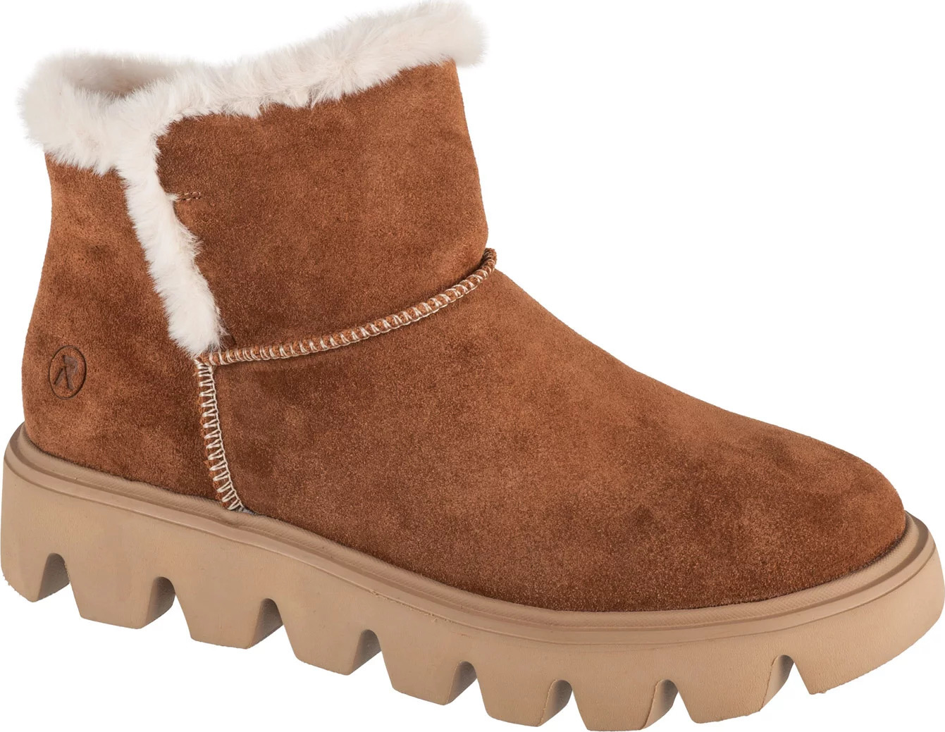 Hnědé dámské kožené kotníkové boty Rieker Booties (Velikost 36)