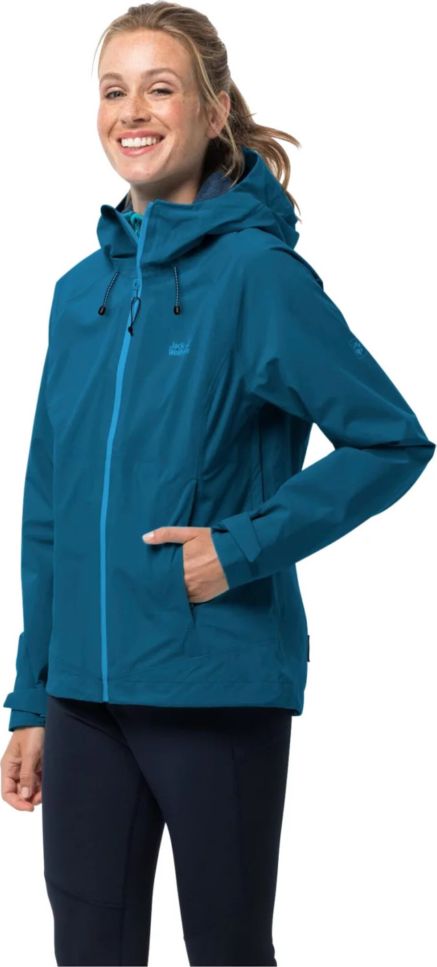 TMAVĚ MODRÁ DÁMSKÁ SPORTOVNÍ BUNDA JACK WOLFSKIN HIGHEST PEAK 3L JKT W 1115121-1221 Velikost: L