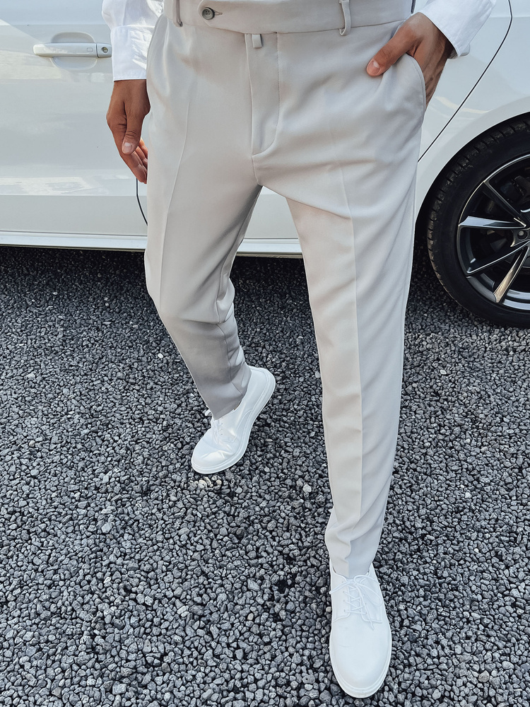 Pánské elegantní světle šedé kalhoty (Velikost 30)
