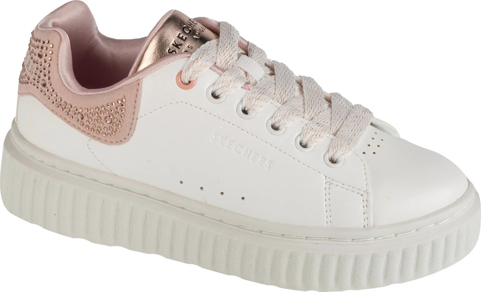 Bílé dívčí tenisky Skechers Hi Ridge