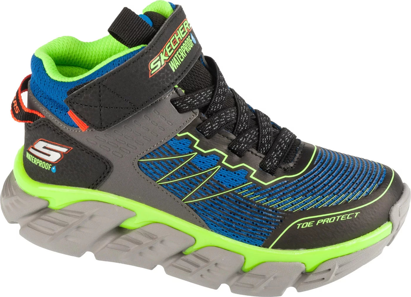 Modro-šedé chlapecké kotníkové tenisky Skechers Tech-Grip - High-Surge (Velikost 27)