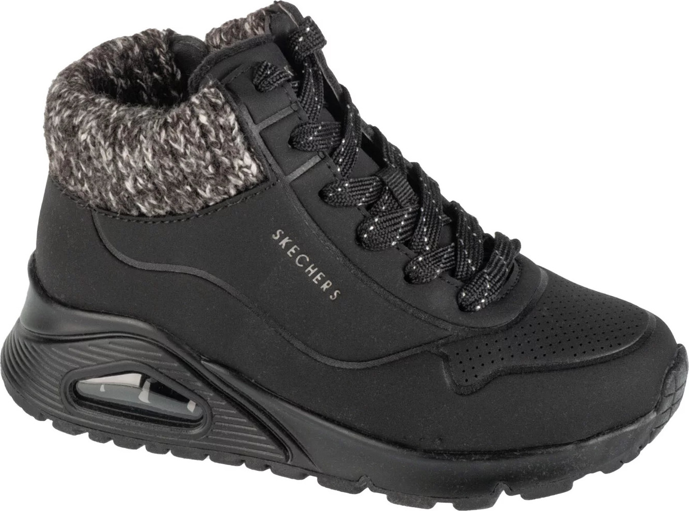 Černé kotníkové zimní tenisky Skechers Uno Gen1 - Darling Daze (Velikost 28)