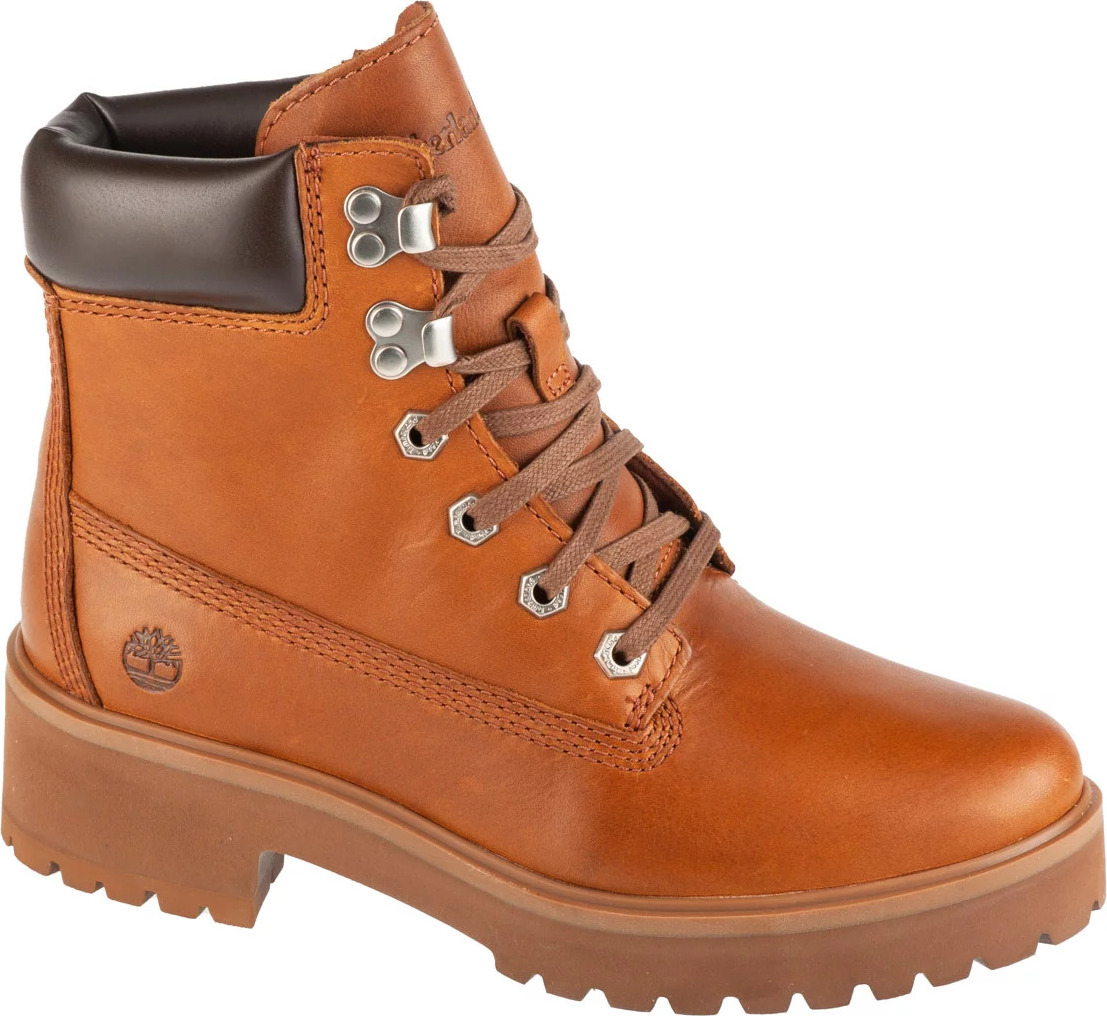 Světle hnědé dámské kožené workery Timberland Carnaby Cool 6 In Boot