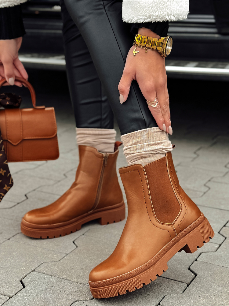 Dámské camel kotníkové boty MONDERICO ZY0512