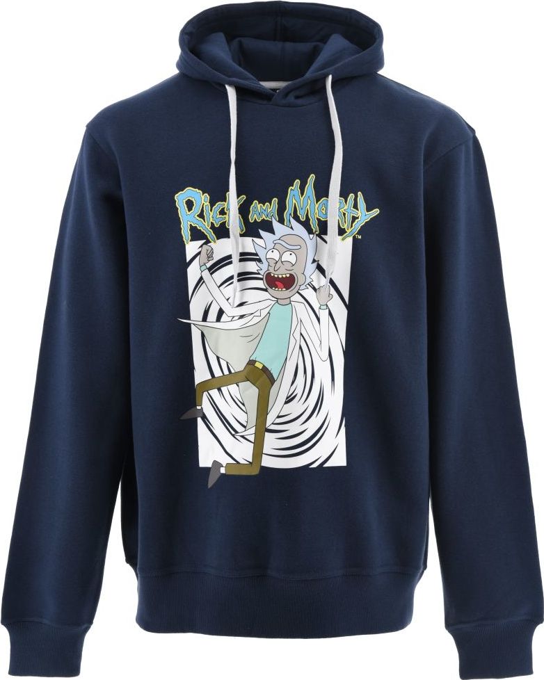 Chlapecká tmavě modrá mikina s kapucí Rick and Morty