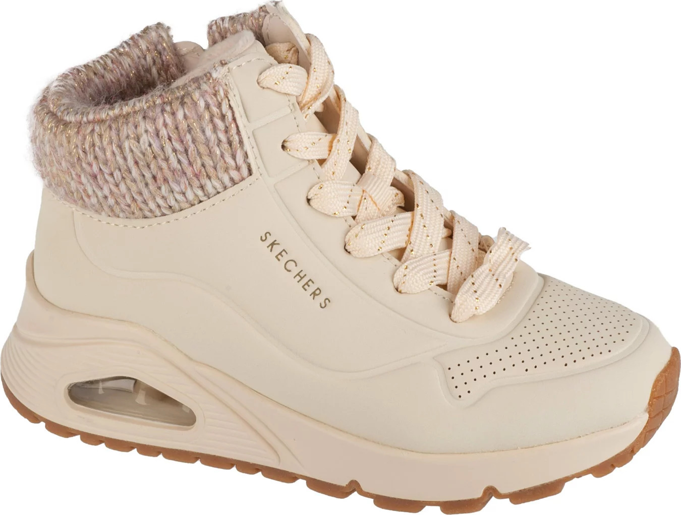 Béžové kotníkové zimní tenisky Skechers Uno Gen1 - Darling Daze (Velikost 28)