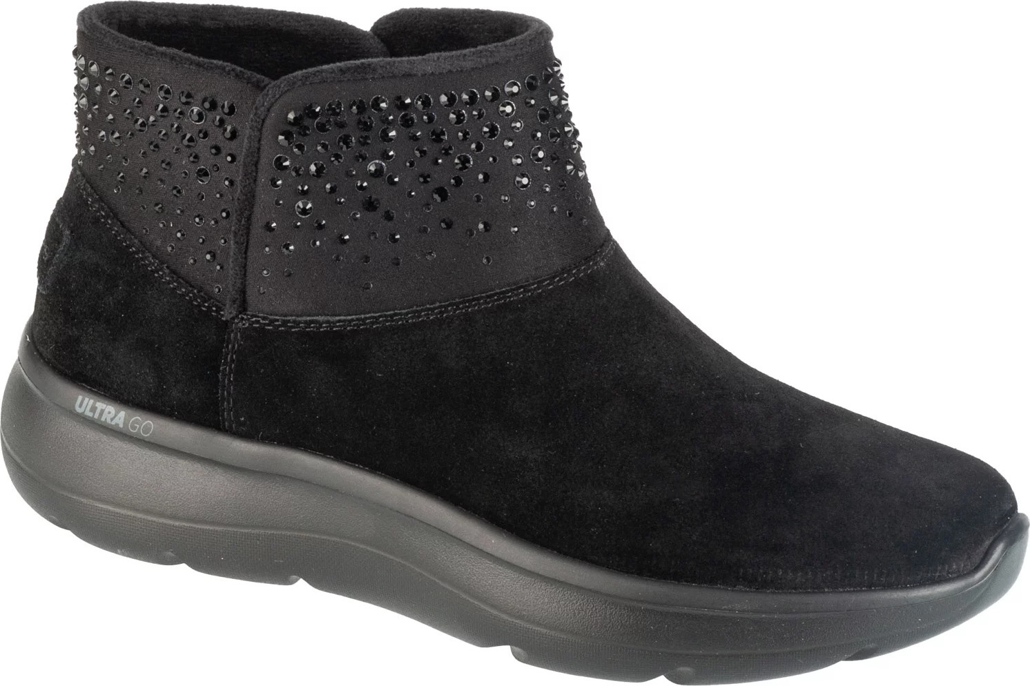 Černé semišové dámské kotníkové boty Skechers On-The-GO Encore - Winter Gleam