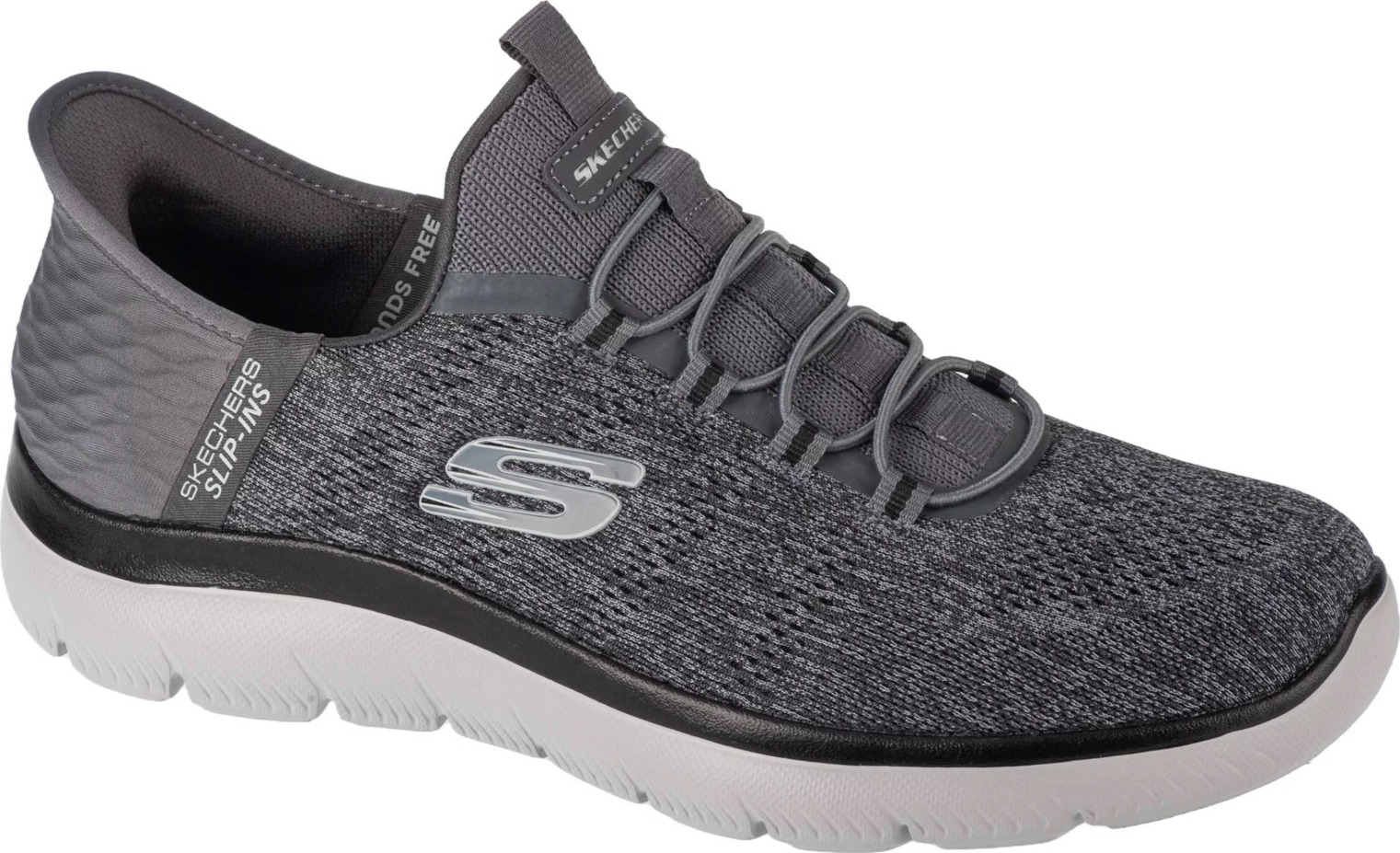 Tmavě šedé nazouvací tenisky Skechers Slip-Ins: Summits - Key Pace (Velikost 40)
