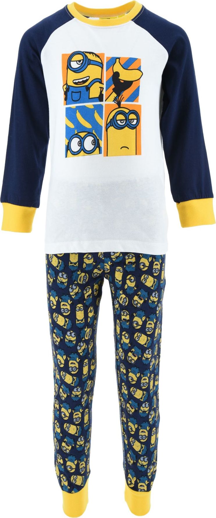 Bílo-modré chlapecké pyžamo Minions (Velikost 98)