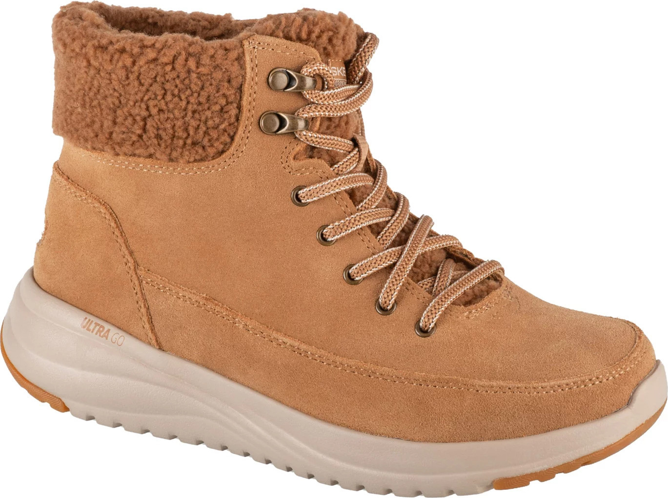 Světle hnědé dámské zimní kotníkové tenisky Skechers On-The-Go Stellar - Winterize (Velikost 36)