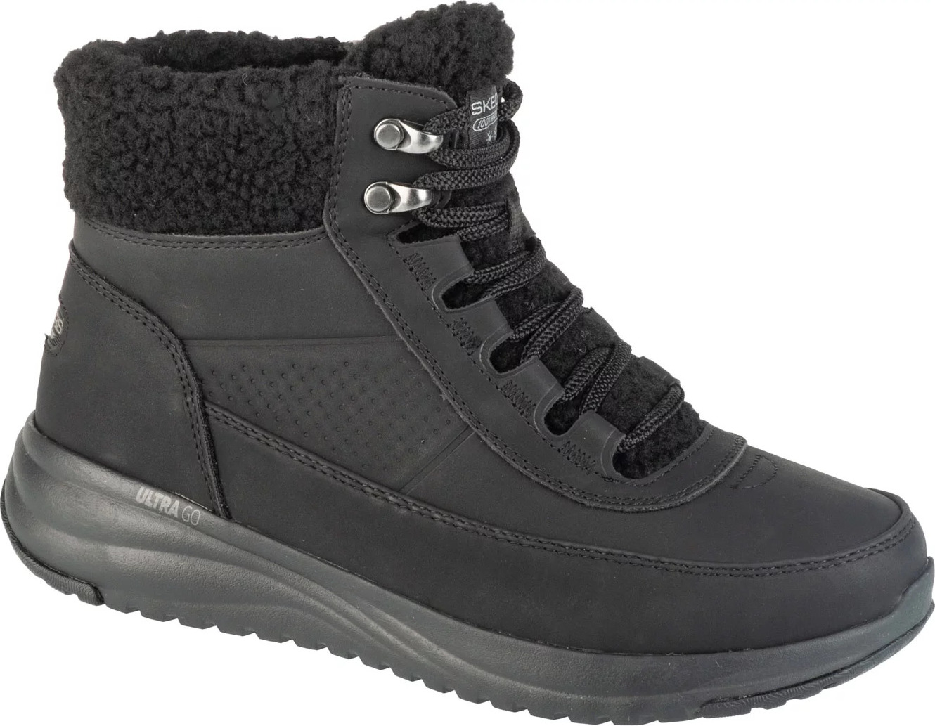Černé dámské zimní kotníkové tenisky Skechers On-The-Go Stellar - Alpine Adventure (Velikost 36)