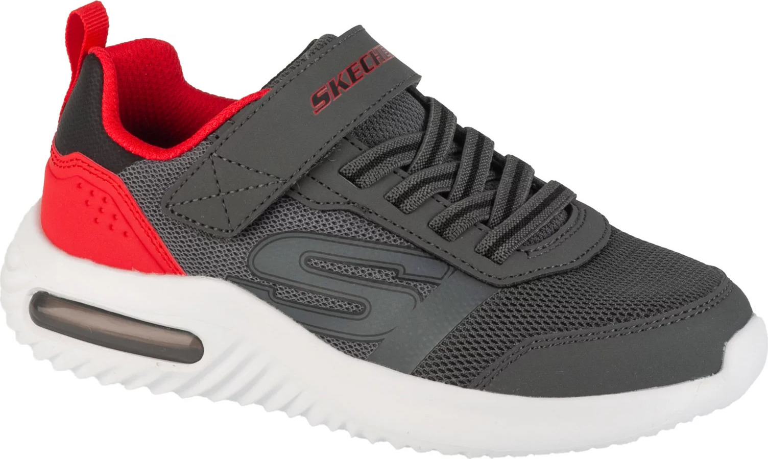 Tmavě šedé chlapecké teniky Skechers Bounder-Tech - Ultravoid (Velikost 28)