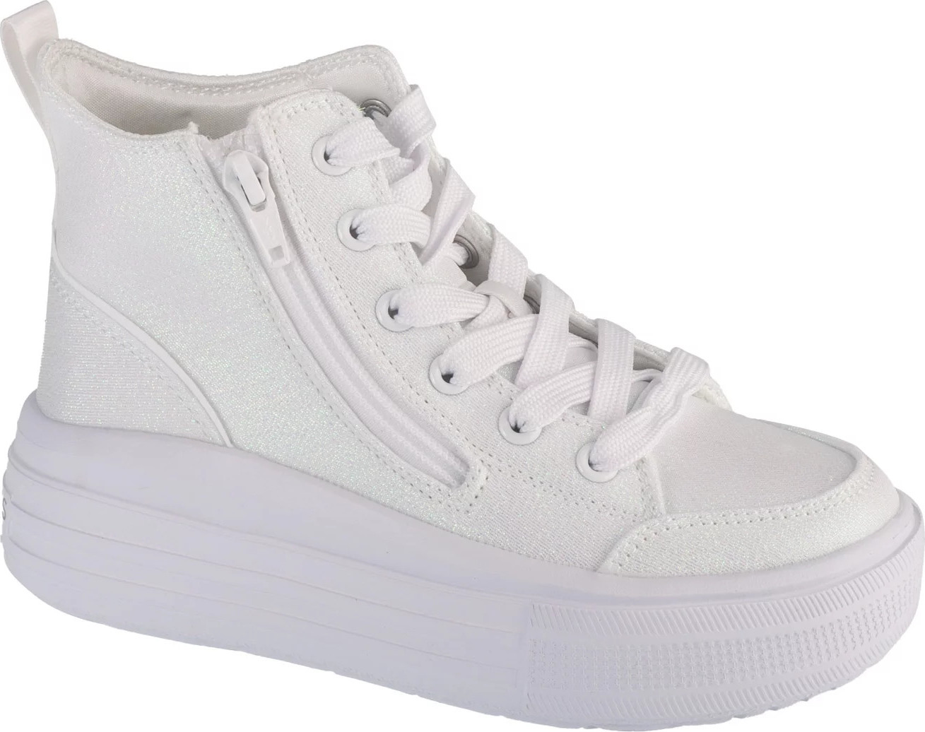 Bílé dívčí třpytivé tenisky Skechers Hyperlift (Velikost 32)