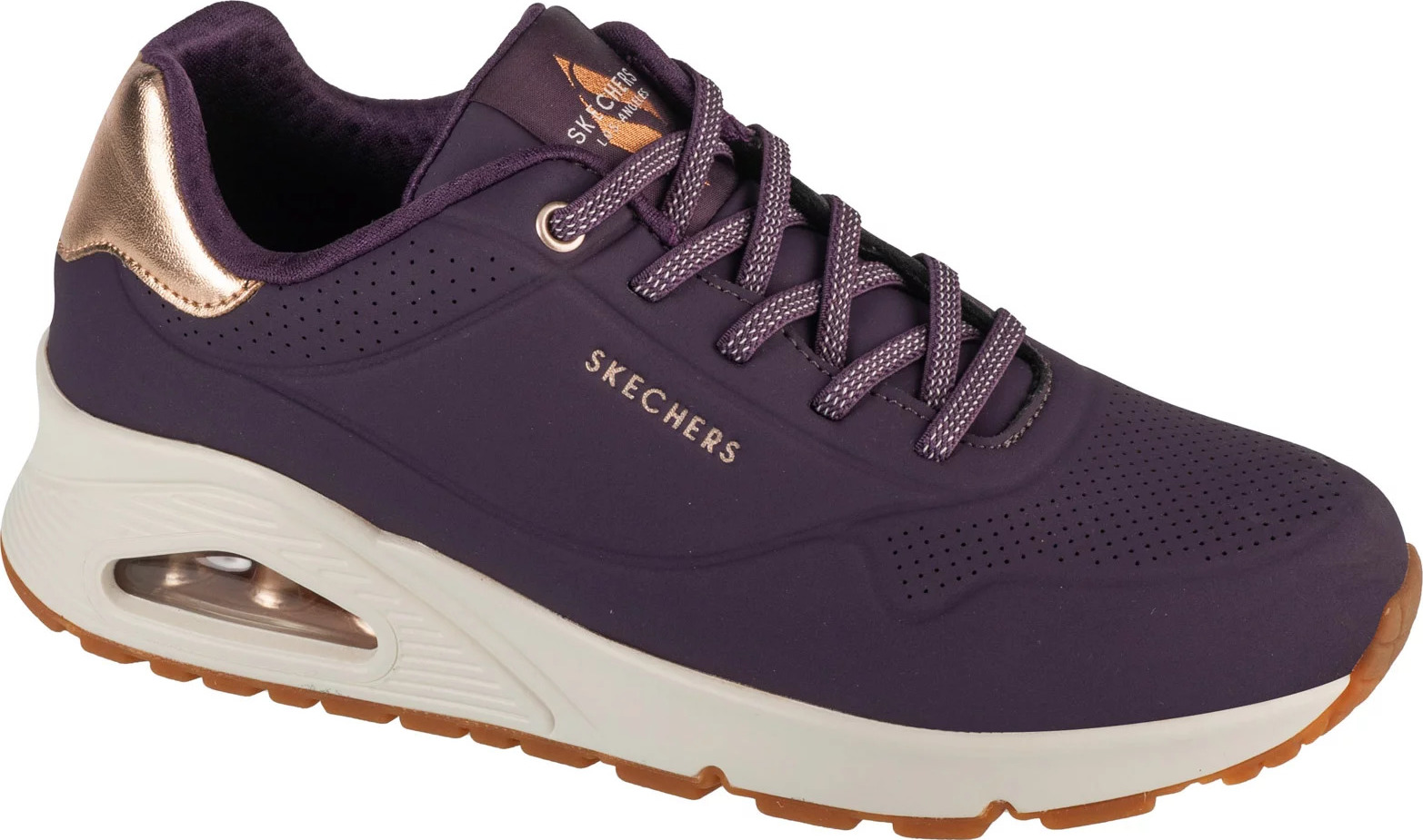 Fialové dámské tenisky Skechers Uno-Shimmer Away (Velikost 36)