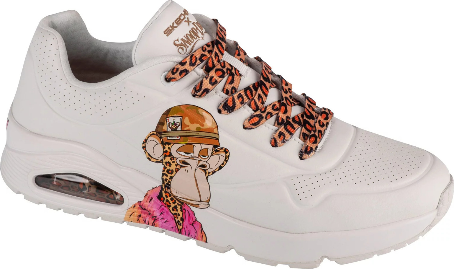Bílé kožené tenisky Skechers Uno - Dr. Bombay (Velikost 37)