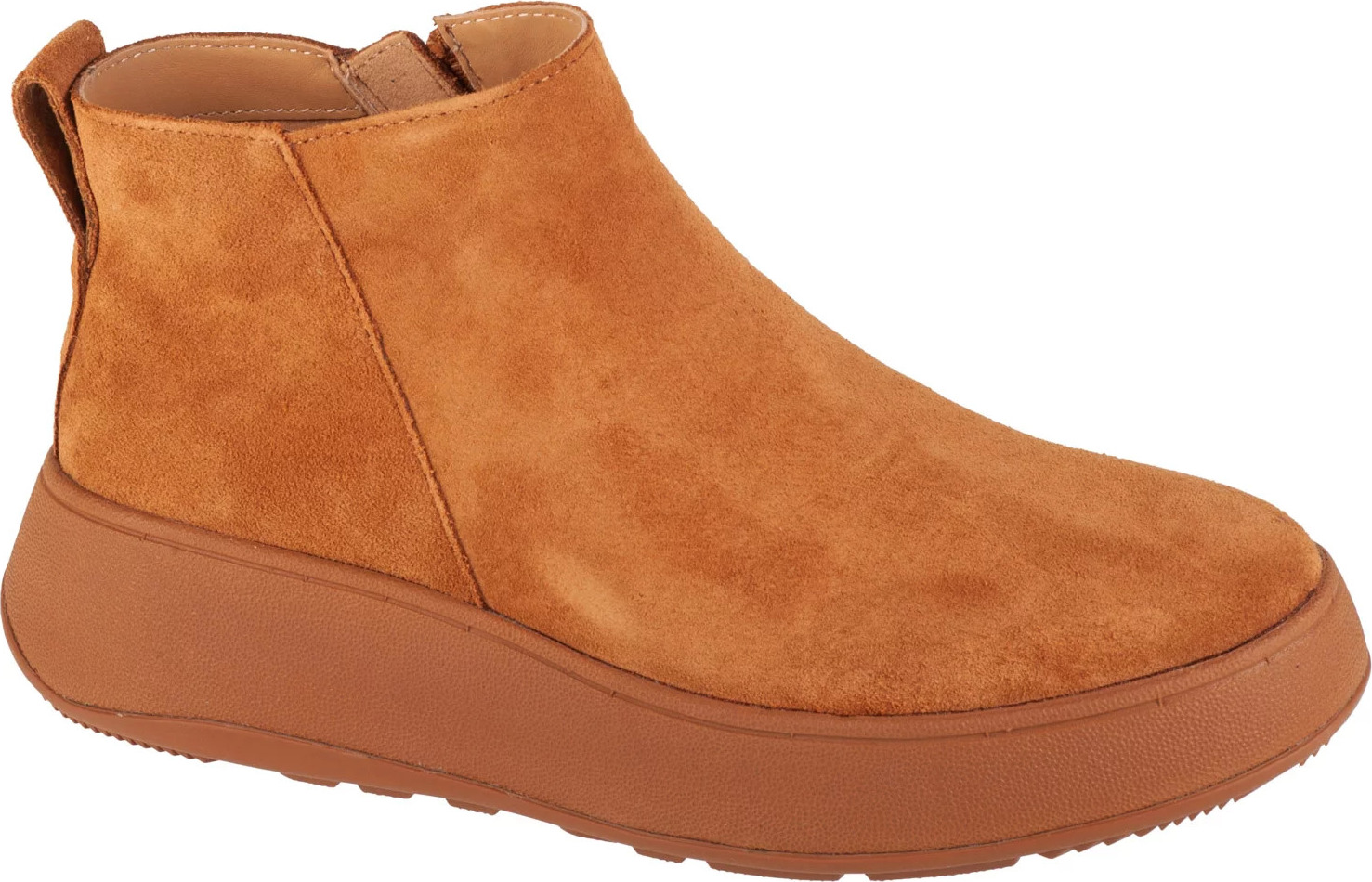 Hnědé dámské semišové kotníkové boty FitFlop F-Mode (Velikost 36)