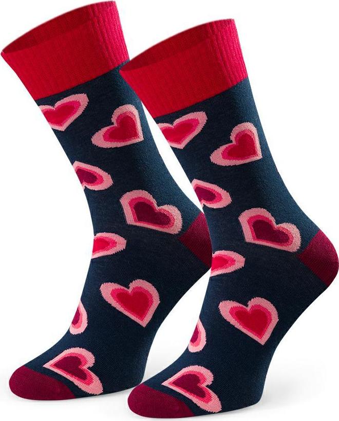 Tmavě modré pánské valentýnské ponožky Art.136