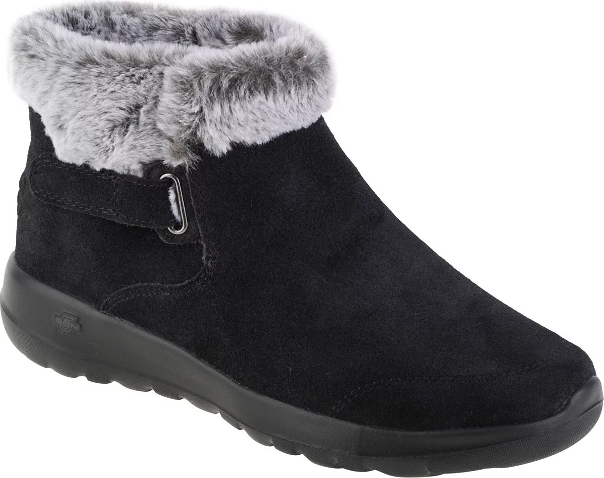 Černé dámské zimní kotníkové boty Skechers On The Go Joy - First Glance (Velikost 36)