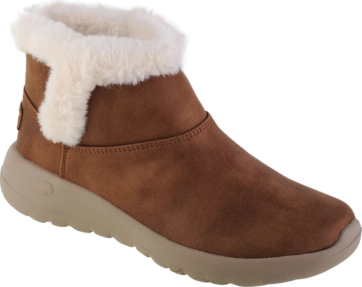 Tmavě hnědé dámské zimní kotníkové boty Skechers On The Go Joy - Endeavor (Velikost 36)