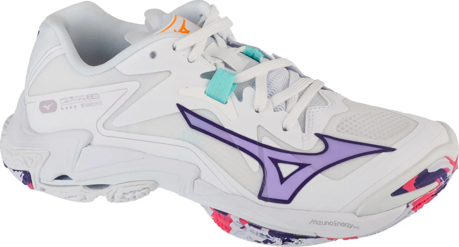 Bílo-barevné dámské volejbalové tenisky Mizuno Wave Lightning Z8 (Velikost 37)