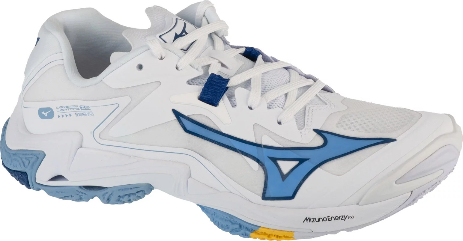 Bílo-modré pánské volejbalové tenisky Mizuno Wave Lightning Z8 (Velikost 41)