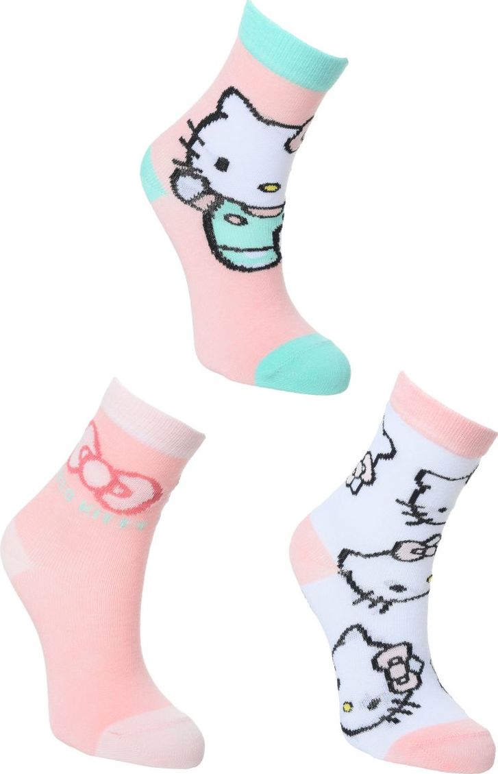 Sada 3 párů dětských ponožek Hello Kitty (Velikost 23/26)