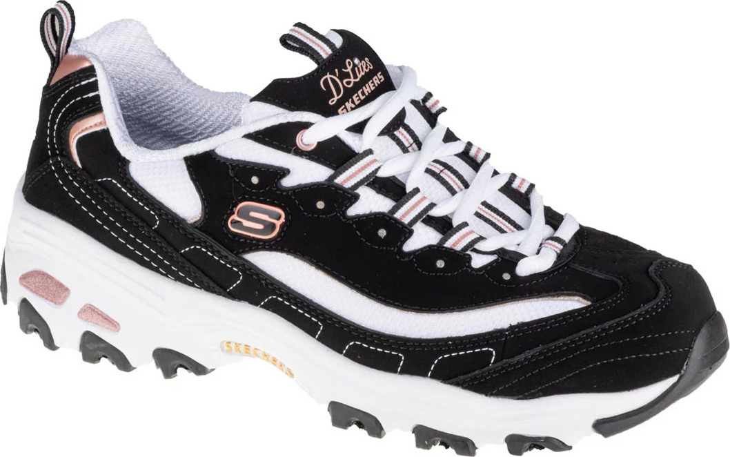 Černo-bílé dámské tenisky Skechers D'Lites Devoted Fan (Velikost 40)