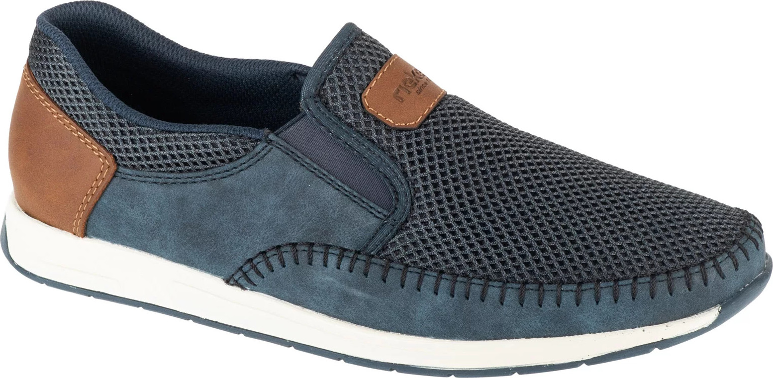 Tmavě modré pánské polobotky Rieker Moccasins