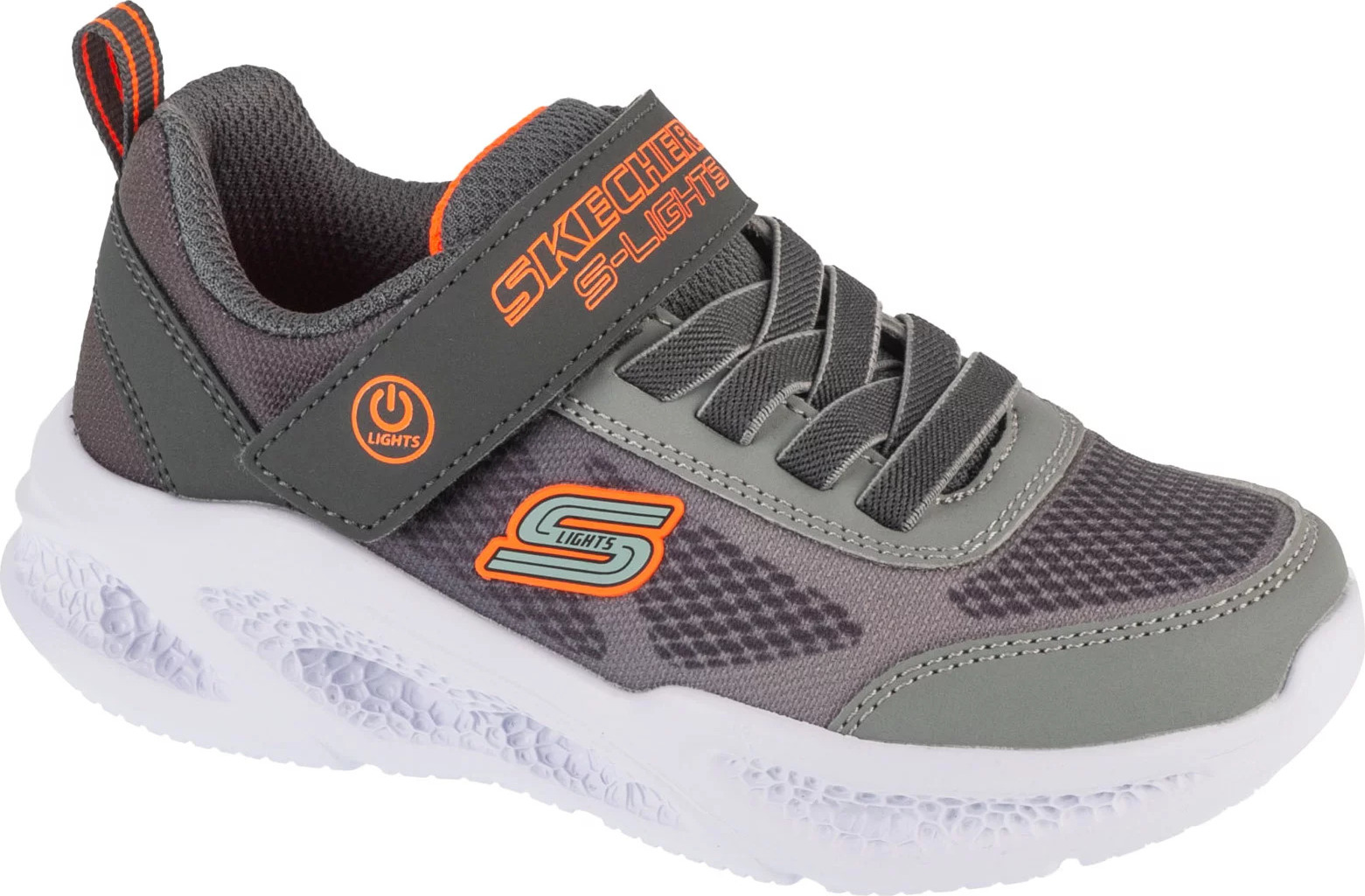 Šedé dětské svítící tenisky Skechers Meteor-Lights - Krendox