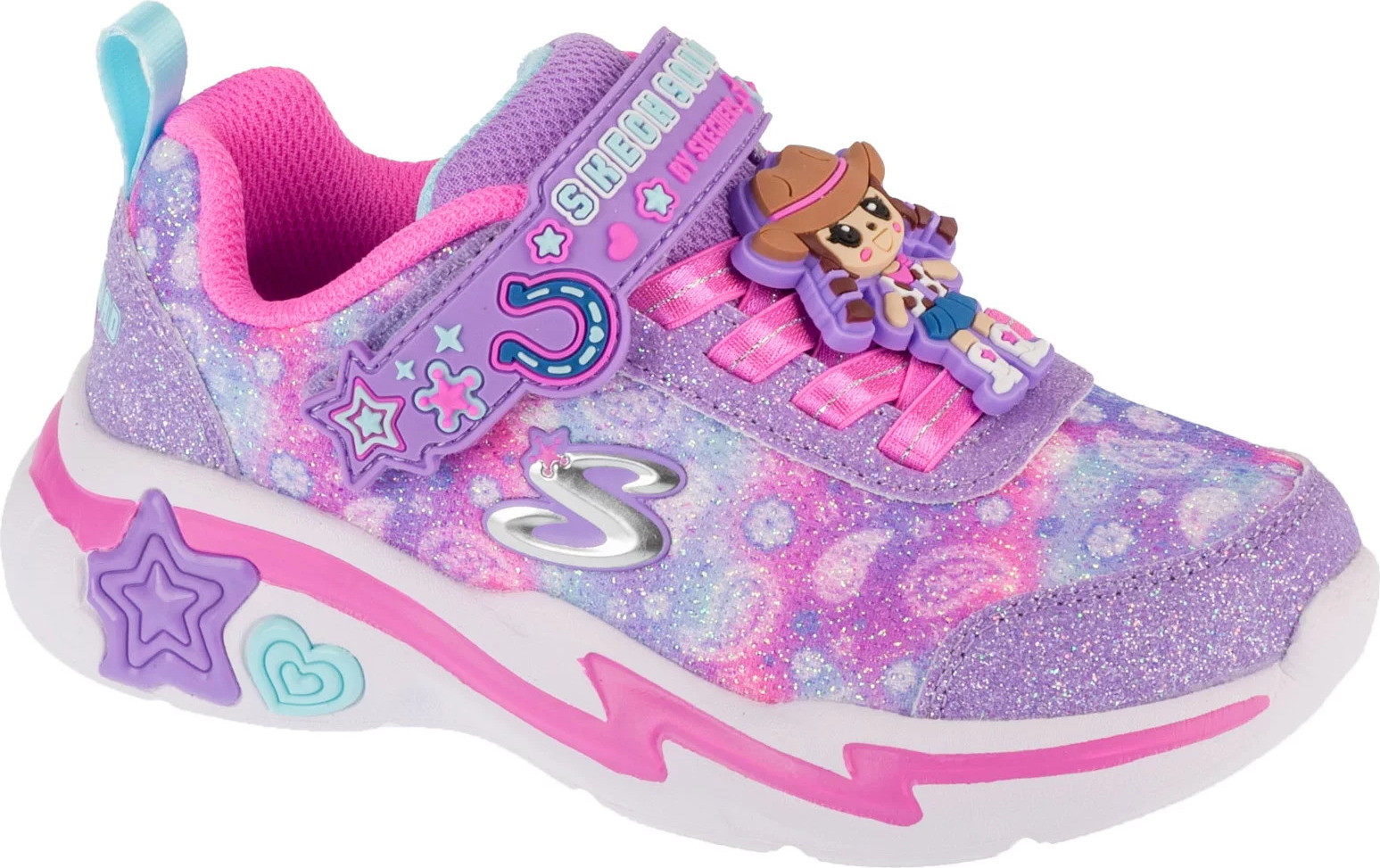 Světle fialové dívčí tenisky Skechers Snuggle Sneaks - Skech Squad