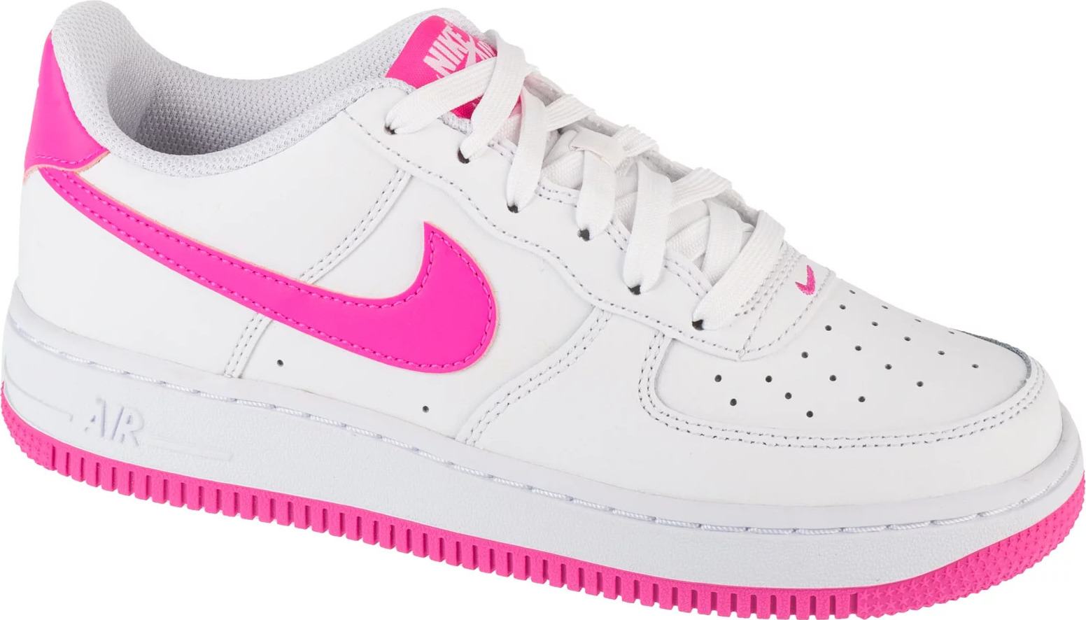 Bílo růžové dámské tenisky Nike Air Force 1 Gs (Velikost 36)