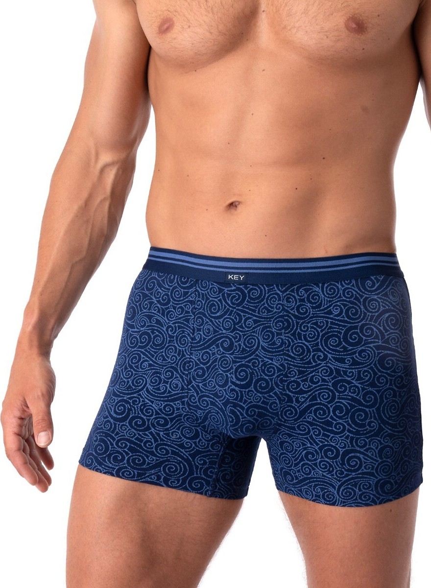 Pánské boxerky se vzorem Key MXH (Velikost M, Barva tmavě modrá)