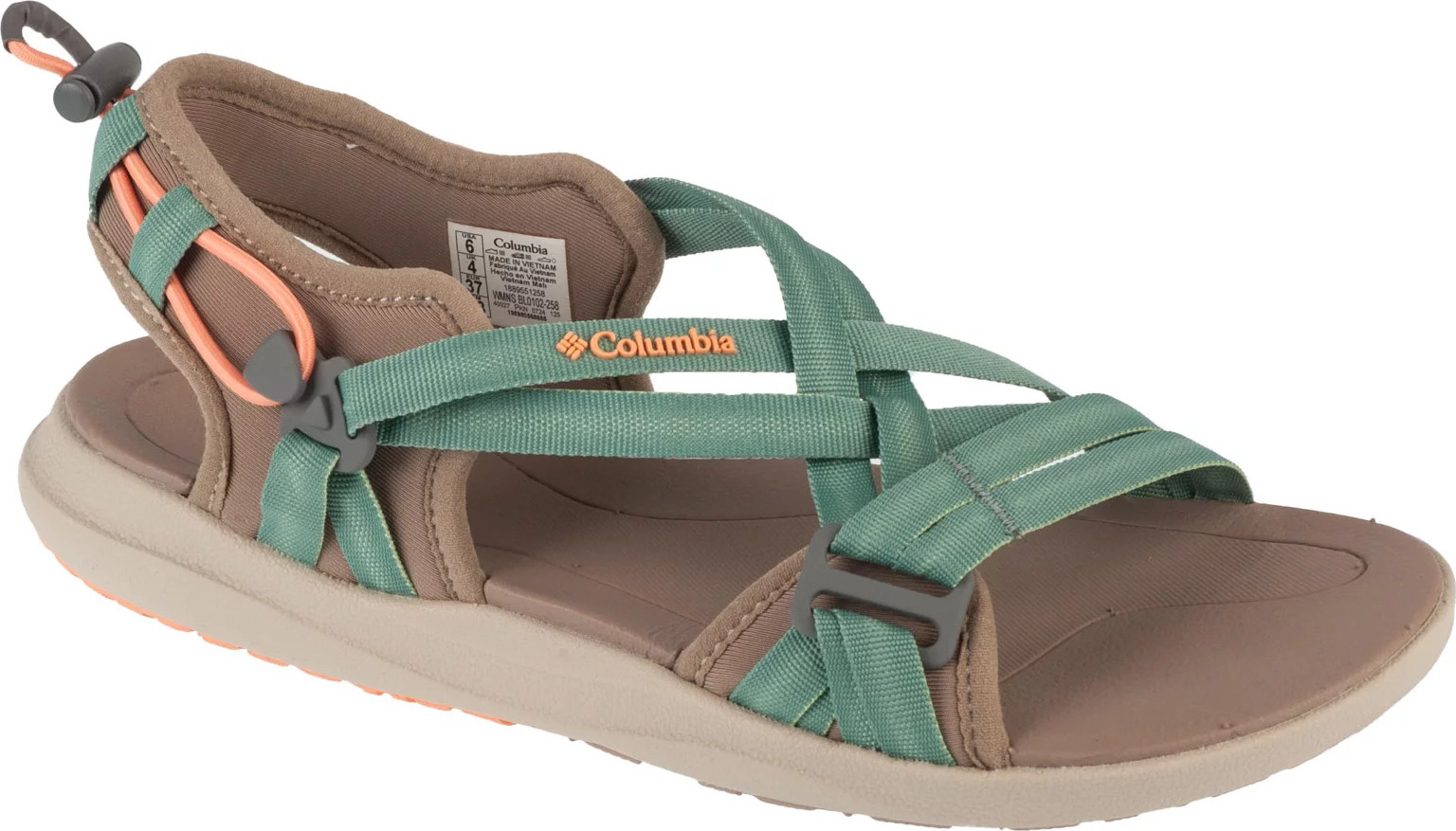 Tyrkysovo-hnědé dámské sandály Columbia Sandal W