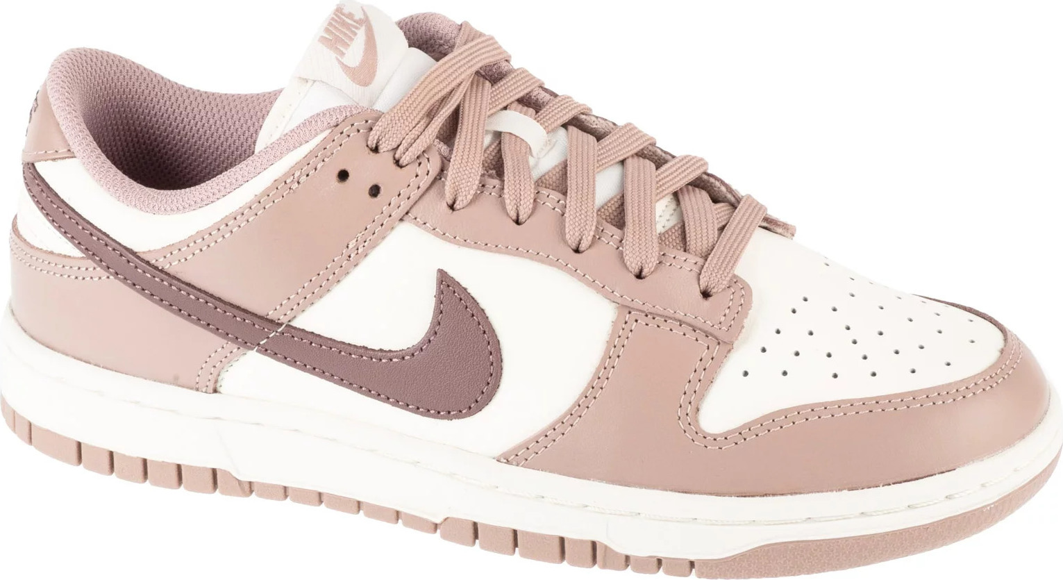 Bílo-růžové dámské tenisky Nike Dunk Low (Velikost 37,5)