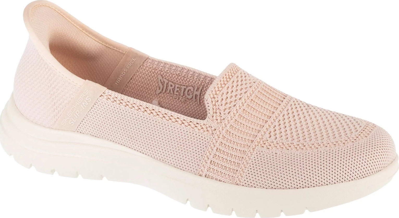 Světle béžové dámské nazouvací tenisky Skechers Slip-Ins On The Go Flex - Camellia (Velikost 36)