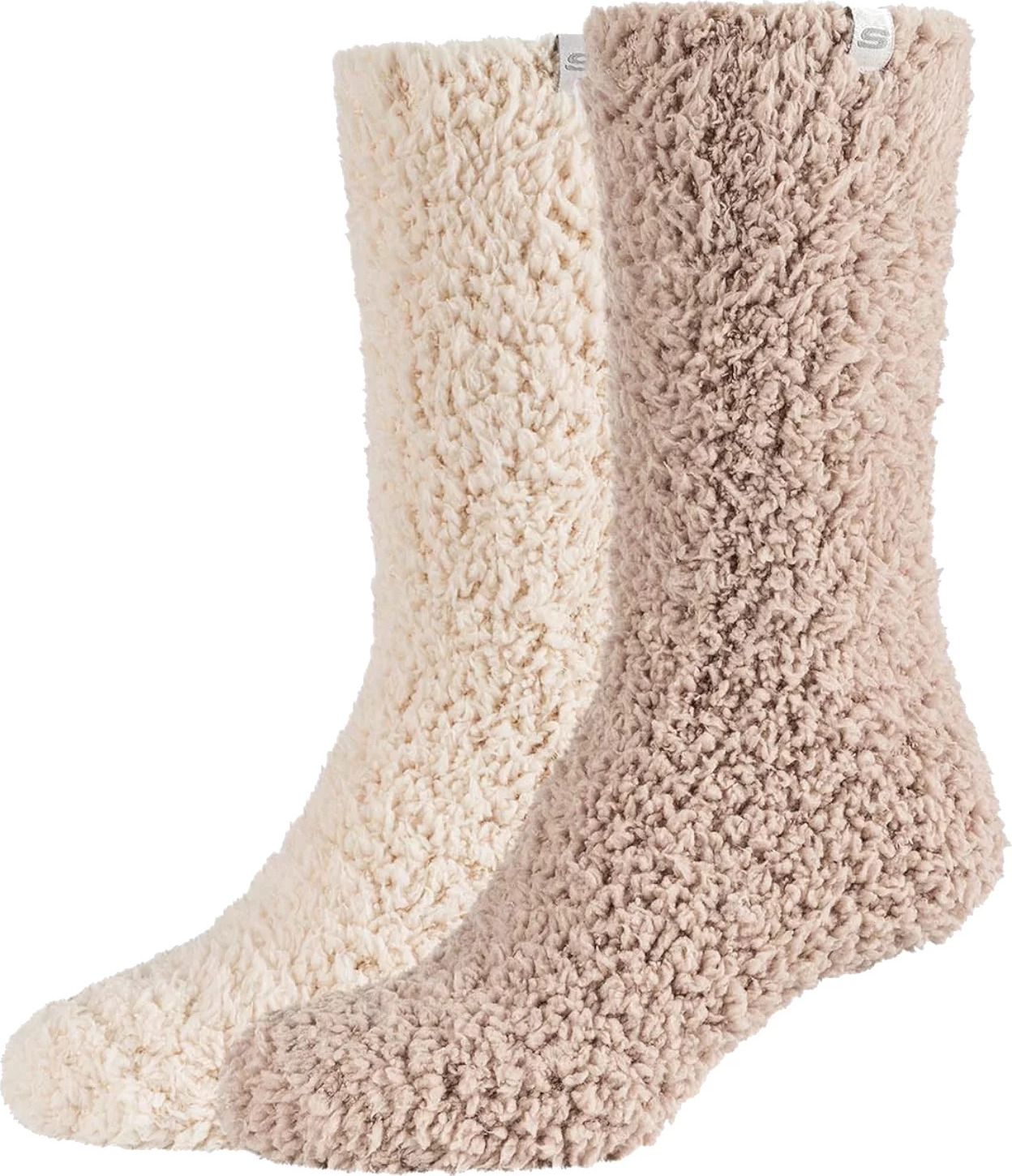 Béžovo-smetanové dámské teplé ponožky Skechers 2PPK Wm Cozy Fuzzy Socks