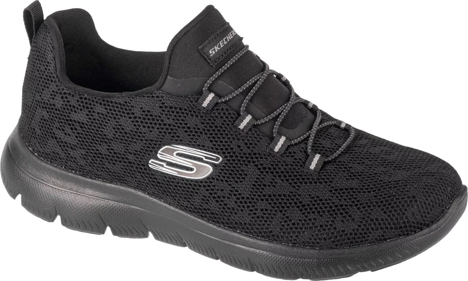 Černé dámské leopardí tenisky Skechers Summits - Leopard Spot