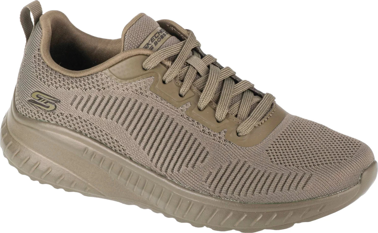 Dámské khaki tenisky Skechers Bobs Squad Chaos - Face Off (Velikost 36)
