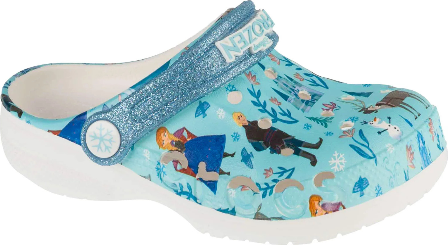Světle modré dětské nazouváky Crocs Frozen Baya Clog Kids (Velikost 28/29)