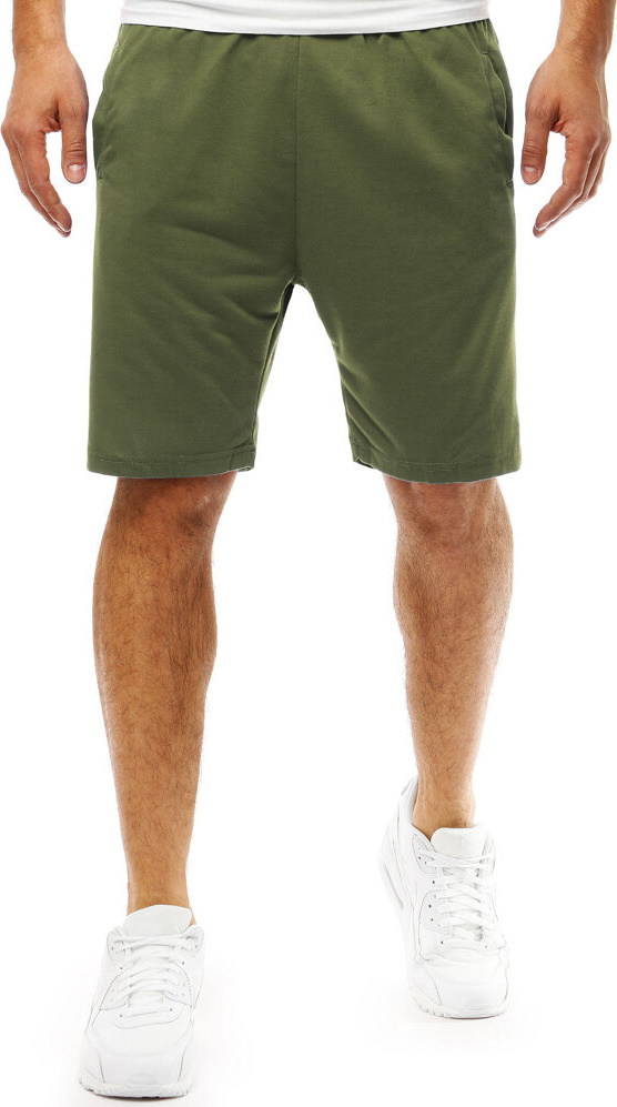 Khaki basic teplákové šortky (Velikost M)